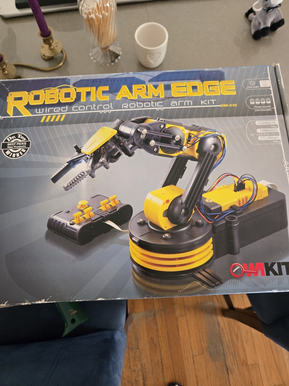 Robotic Arm Edge Wired Control Robotic Arm Kit - Yellow & Black